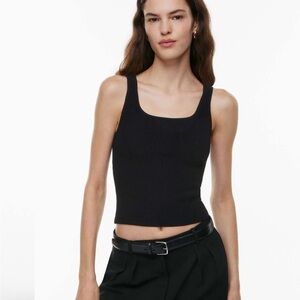 Babaton Sculpt knit square neck tank